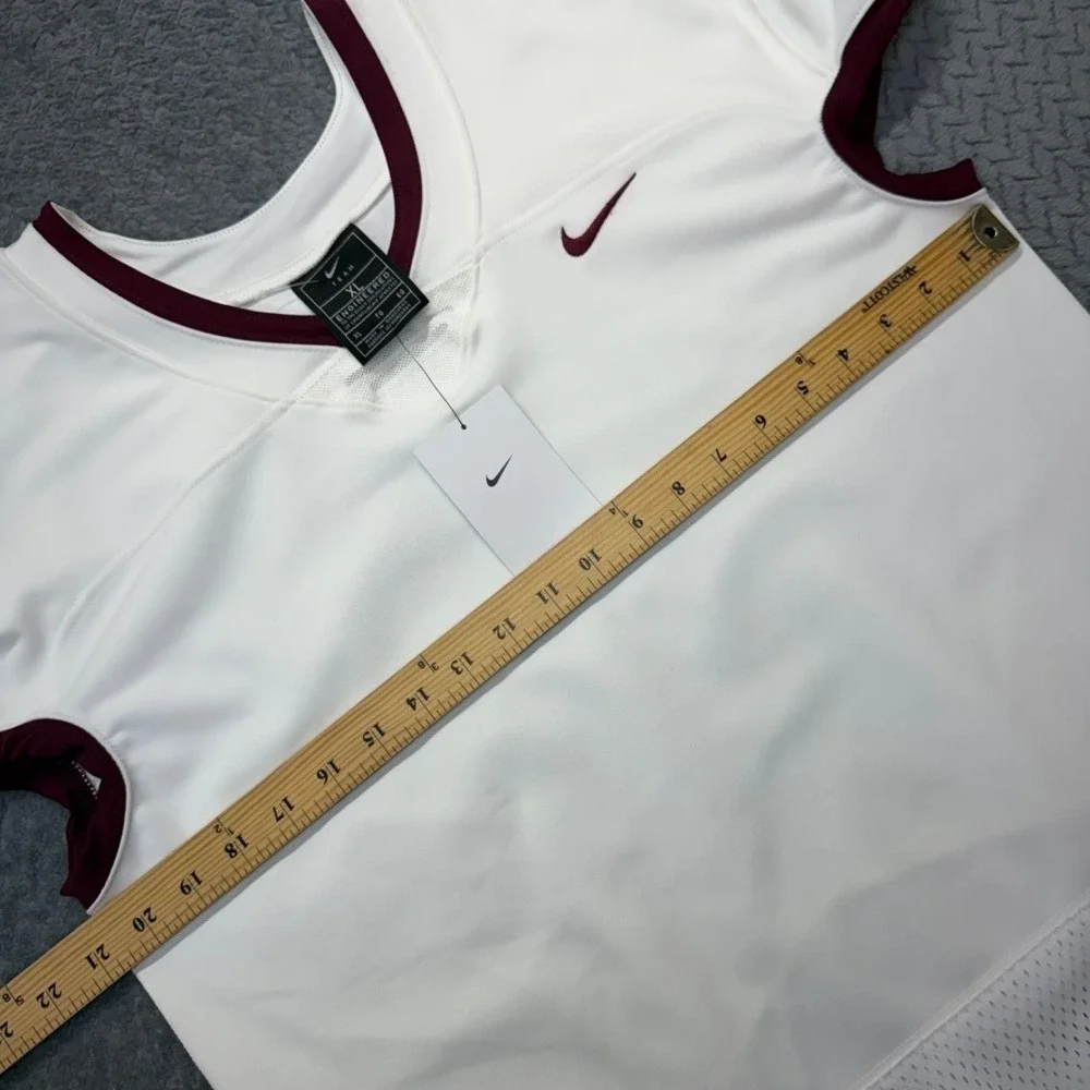Nike Football Jersey Mens XL White Burgundy Practice Team Engineered NWT